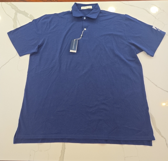 NWT Holderness & Bourne Men's Blue Short Sleeve Polo Shirt Size XXL - Picture 1 of 7